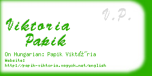 viktoria papik business card